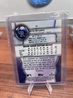 Cheap Sneaks Footwear/Sports Cards Baseball Card Kris Bryant 2023 Bowman Platinum #50 Colorado Rockies
