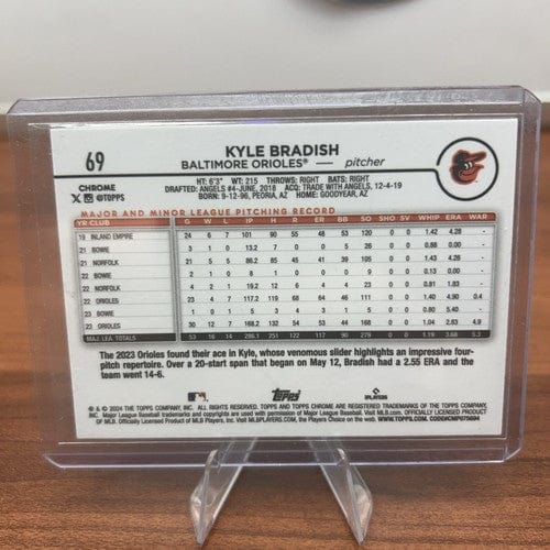 Cheap Sneaks Footwear/Sports Cards Baseball Card Kyle Bradish 2024 Topps Chrome Magenta Speckle Refractor /350 Orioles