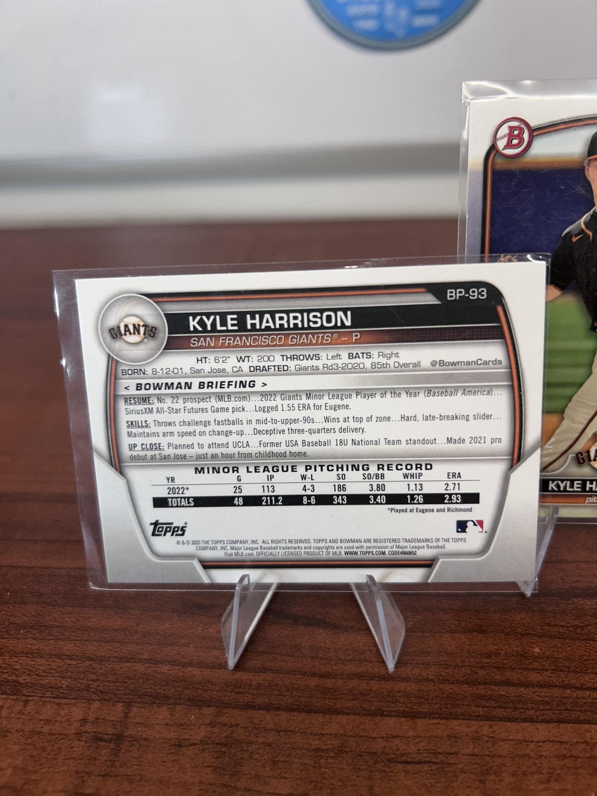 Cheap Sneaks Footwear/Sports Cards Baseball Card Kyle Harrison 2023 Bowman Prospects #BP-93 San Francisco Giants