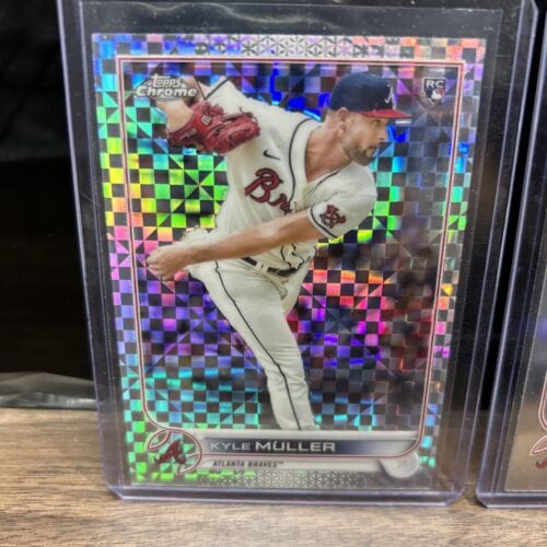 Cheap Sneaks Footwear/Sports Cards Baseball Card Kyle Muller Atl Braves Lot(2) 2022 Topps Chrome #70 RC XFactor Refractor