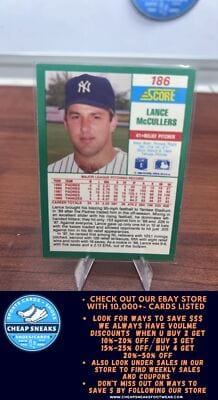 Cheap Sneaks Footwear/Sports Cards Baseball Card Lance McCullers 1990 Score #186 New York Yankees