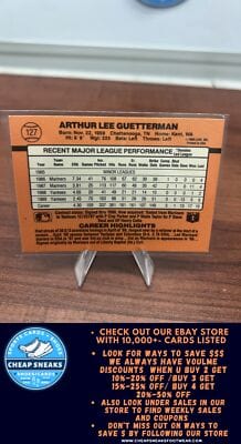 Cheap Sneaks Footwear/Sports Cards Baseball Card Lee Guetterman 1990 Donruss #127b New York Yankees