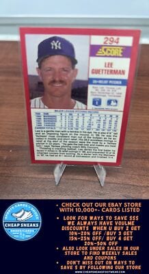 Cheap Sneaks Footwear/Sports Cards Baseball Card Lee Guetterman 1990 Score #294 New York Yankees