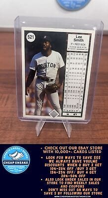 Cheap Sneaks Footwear/Sports Cards Baseball Card Lee Smith 1989 Upper Deck #521 Boston Red Sox