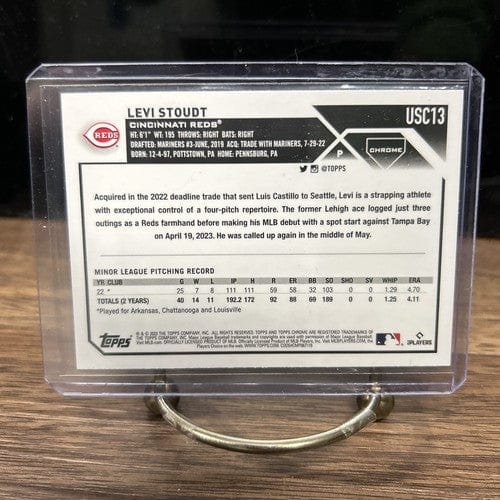 Cheap Sneaks Footwear/Sports Cards Baseball Card Levi Stoudt 2023 Topps Chrome Update Cincinnati Reds Rookie Baseball C