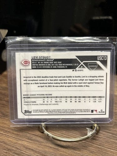 Cheap Sneaks Footwear/Sports Cards Baseball Card Levi Stoudt 2023 Topps Chrome Update Pink Refractor Cincinnati Reds RC