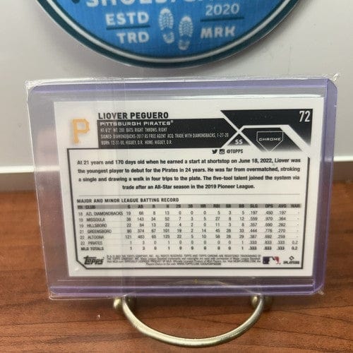 Cheap Sneaks Footwear/Sports Cards Baseball Card LIOVER PEGUERO 2023 TOPPS CHROME ROOKIE BLUE LOGOFRACTOR RC 008/150