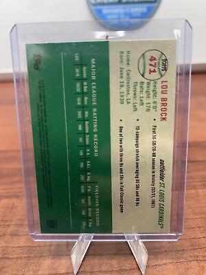 Cheap Sneaks Footwear/Sports Cards Baseball Card Lou Brock 2023 Topps Chrome Platinum Anniversary #471 Cardinals