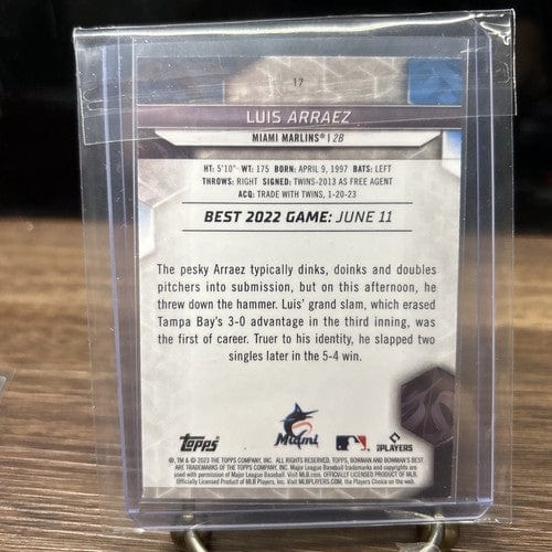 Cheap Sneaks Footwear/Sports Cards Baseball Card Luis Arraez 2023 Bowman's Best Base Miami Marlins #17