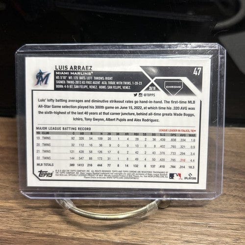 Cheap Sneaks Footwear/Sports Cards Baseball Card Luis Arraez 2023 Topps Chrome Xfractor Refractor #47 Miami Marlins