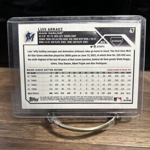 Cheap Sneaks Footwear/Sports Cards Baseball Card Luis Arraez Marlins 2023 Topps Chrome #47
