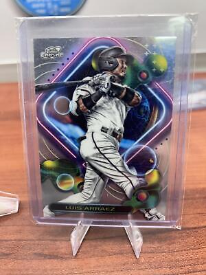 Cheap Sneaks Footwear/Sports Cards Baseball Card Luis Arraez SN 2023 Topps Cosmic Chrome Aqua Equinox Refractor #90 Mia