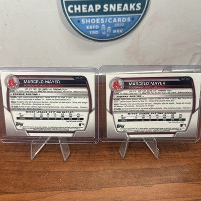 Cheap Sneaks Footwear/Sports Cards Baseball Card Marcelo Mayer 2023 Bowman Chrome Prospects #BCP-107 Boston Red Sox