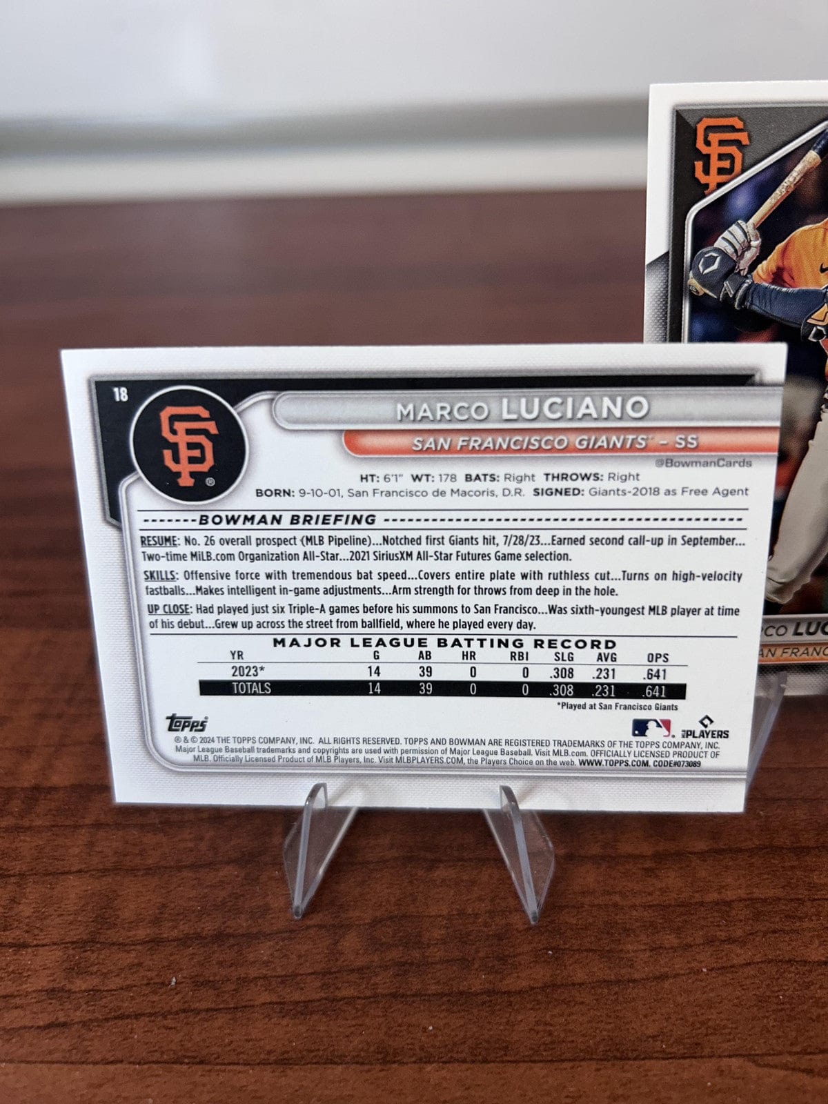 Cheap Sneaks Footwear/Sports Cards Baseball Card Marco Luciano RC 2024 Bowman #18 San Francisco Giants