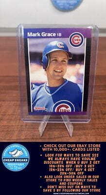 Cheap Sneaks Footwear/Sports Cards Baseball Card Mark Grace 1989 Donruss #255 Chicago Cubs