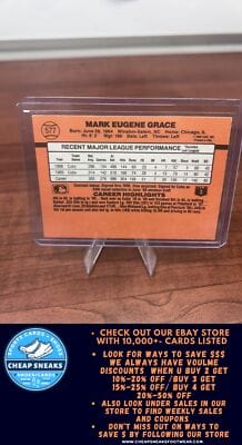 Cheap Sneaks Footwear/Sports Cards Baseball Card Mark Grace 1990 Donruss #577 Chicago Cubs