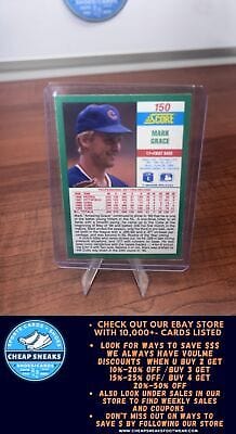 Cheap Sneaks Footwear/Sports Cards Baseball Card Mark Grace 1990 Score #150 Chicago Cubs
