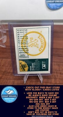 Cheap Sneaks Footwear/Sports Cards Baseball Card Mark McGwire 1988 Fleer Baseball's Best Sluggers vs. Pitchers #27 Athl