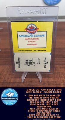 Cheap Sneaks Footwear/Sports Cards Baseball Card Mark McGwire 1989 Donruss All-Stars Stars - Pop-Ups #NNO Oakland Athle