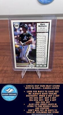 Cheap Sneaks Footwear/Sports Cards Baseball Card Mark McGwire 1989 Upper Deck #300 Oakland Athletics