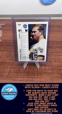 Cheap Sneaks Footwear/Sports Cards Baseball Card Mark McGwire 1990 Upper Deck #171 Oakland Athletics