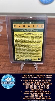 Cheap Sneaks Footwear/Sports Cards Baseball Card Mark McGwire 1991 Fleer Pro-Visions #4 Oakland Athletics