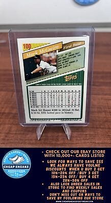 Cheap Sneaks Footwear/Sports Cards Baseball Card Mark McGwire 1993 Topps Baseball Card #100 Oakland Athletics