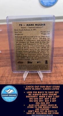 Cheap Sneaks Footwear/Sports Cards Baseball Card Mark Mulder 2001 Bowman Heritage #70 Oakland Athletics
