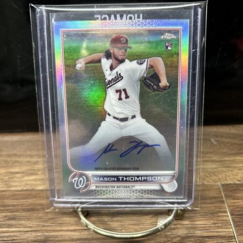 Cheap Sneaks Footwear/Sports Cards Baseball Card Mason Thompson 2022 Topps Chrome Refractor Auto RC #216 /499 Nationals