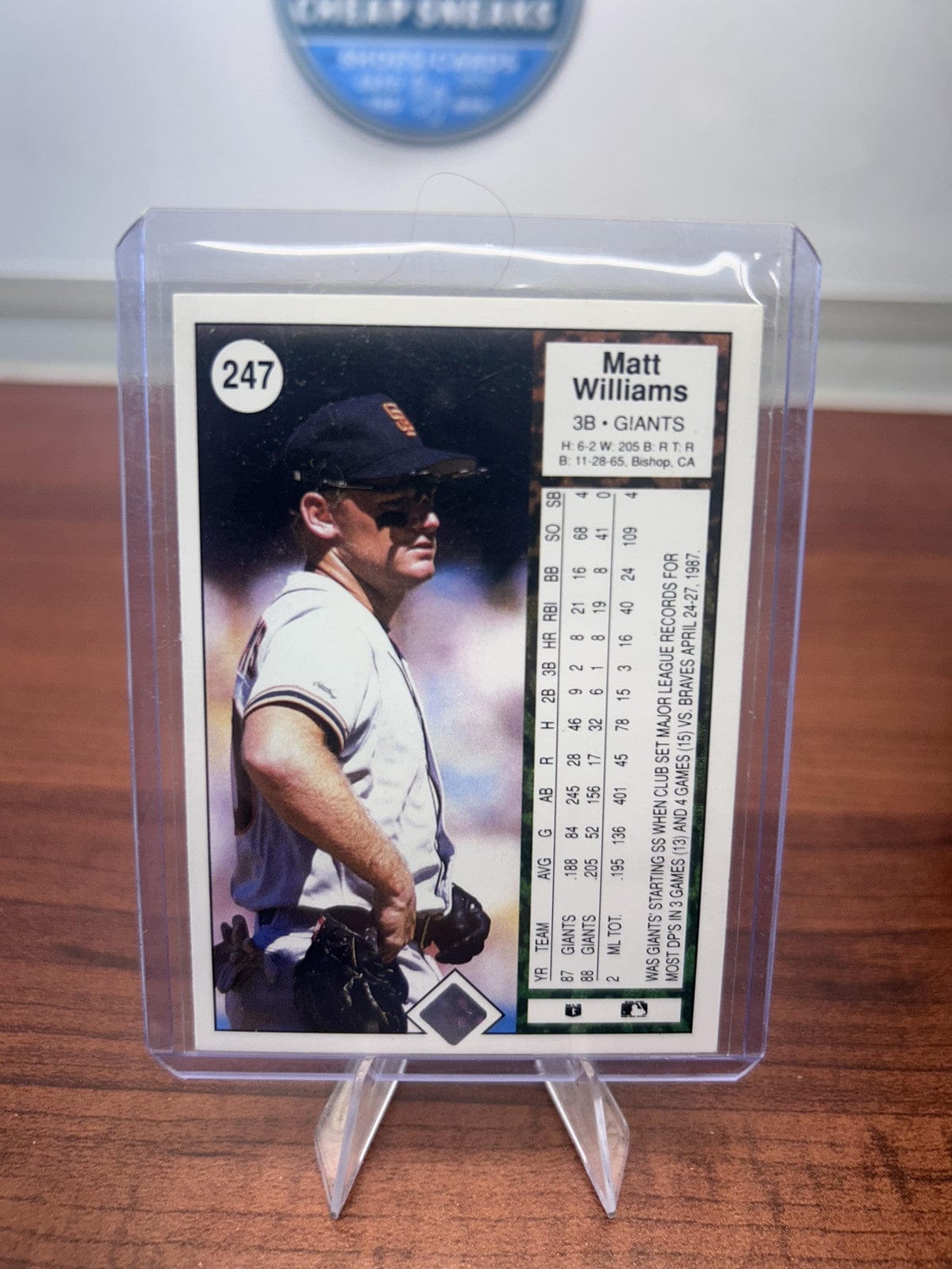 Cheap Sneaks Footwear/Sports Cards Baseball Card Matt Williams 1989 Upper Deck #247 San Francisco Giants