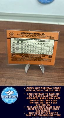 Cheap Sneaks Footwear/Sports Cards Baseball Card Mel Hall 1990 Donruss #598 New York Yankees