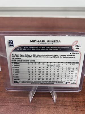 Cheap Sneaks Footwear/Sports Cards Baseball Card Michael Pineda 2022 Topps Chrome Update Purple Refractor #USC45 Detroi