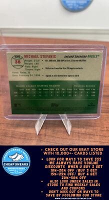 Cheap Sneaks Footwear/Sports Cards Baseball Card Michael Stefanic RC 2023 Topps Chrome Platinum Anniversary #38 Angels