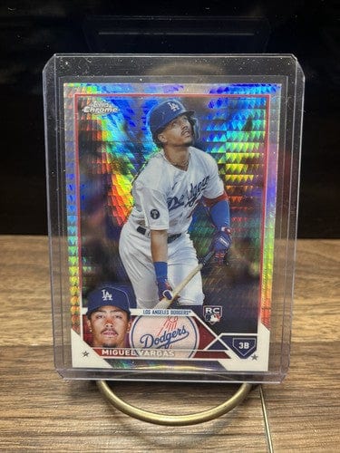 Cheap Sneaks Footwear/Sports Cards Baseball Card Miguel Vargas 2023 Topps Chrome Prism Refractor Rookie Card RC #161 LA