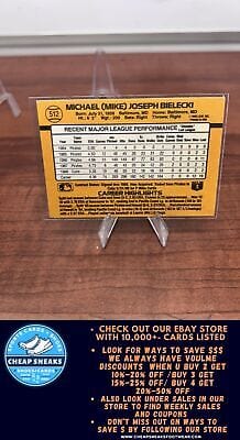 Cheap Sneaks Footwear/Sports Cards Baseball Card Mike Bielecki 1989 Donruss #512 Chicago Cubs