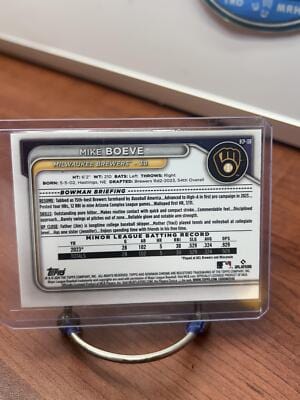 Cheap Sneaks Footwear/Sports Cards Baseball Card Mike Boeve 2024 Bowman Chrome Prospects #BCP-138 Brewers