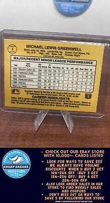 Cheap Sneaks Footwear/Sports Cards Baseball Card Mike Greenwell 1987 Donruss The Rookies #4 Boston Red Sox