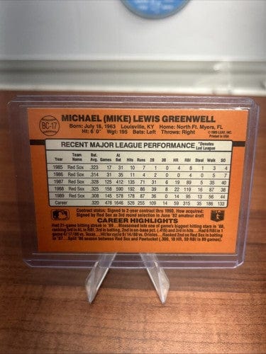 Cheap Sneaks Footwear/Sports Cards Baseball Card Mike Greenwell 1990 Donruss MVP Baseball Card # BC-17 Boston Red Sox