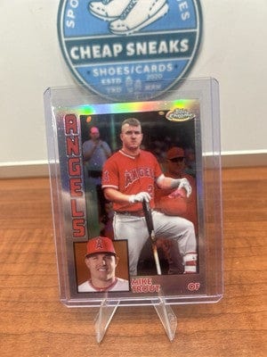 Cheap Sneaks Footwear/Sports Cards Baseball Card Mike Trout 2019 Topps Chrome 1984 Topps Insert #84TC-17 Los Angeles An
