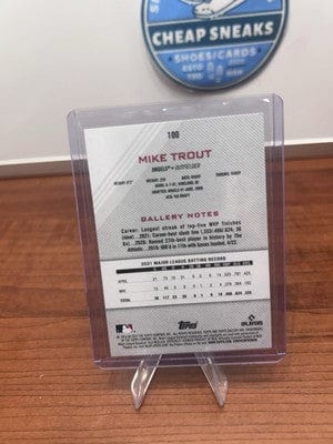Cheap Sneaks Footwear/Sports Cards Baseball Card Mike Trout 2022 Topps Gallery Baseball Card #100 Printer Proof Angels
