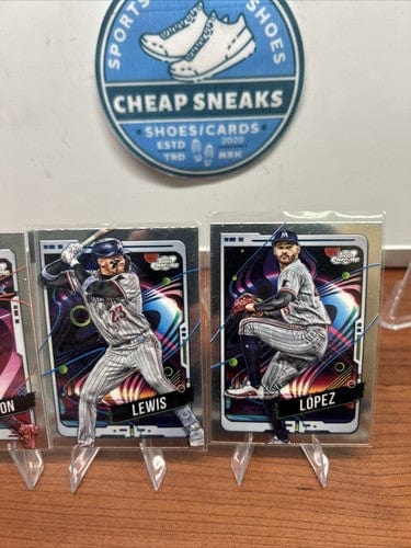 Cheap Sneaks Footwear/Sports Cards Baseball Card Minnesota Twins 2024 Topps Chrome Cosmic Lot (4) Lopez, Lewis, Burton,