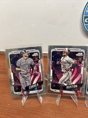 Cheap Sneaks Footwear/Sports Cards Baseball Card Minnesota Twins 2024 Topps Chrome Cosmic Lot (4) Lopez, Lewis, Burton,