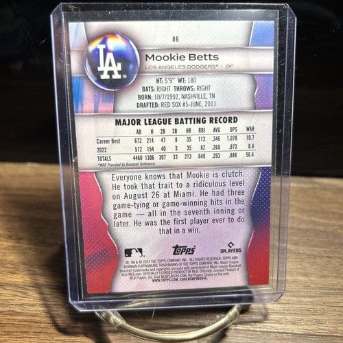 Cheap Sneaks Footwear/Sports Cards Baseball Card Mookie Betts - 2023 Bowman Platinum #86 - Los Angeles Dodgers