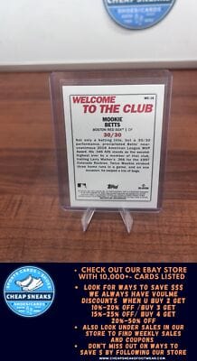 Cheap Sneaks Footwear/Sports Cards Baseball Card Mookie Betts 2023 Topps Welcome to the Club #WC-16 Boston Red Sox