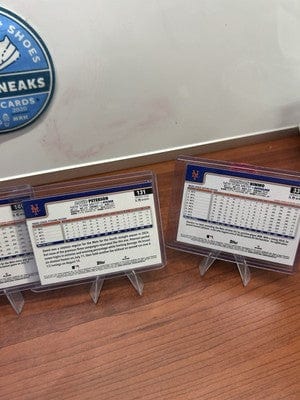 Cheap Sneaks Footwear/Sports Cards Baseball Card New York Met 2025 Topps Series 1 Lot Vientos,Lindor,Nimmo, Peterson,Mc