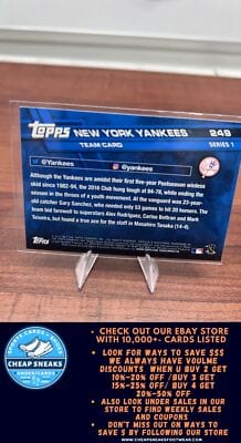 Cheap Sneaks Footwear/Sports Cards Baseball Card New York Yankees 2017 Topps #249 New York Yankees