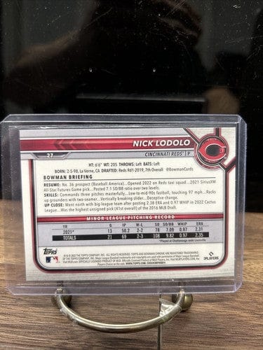 Cheap Sneaks Footwear/Sports Cards Baseball Card Nick Lodolo 2022 Bowman Chrome Prospect Cincinnati Reds Rookie Basebal