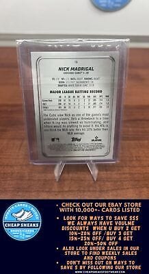 Cheap Sneaks Footwear/Sports Cards Baseball Card Nick Madrigal 2022 Bowman Platinum #16 Chicago Cubs