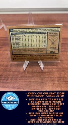 Cheap Sneaks Footwear/Sports Cards Baseball Card Nick Madrigal 2022 Topps Archives #164 Chicago Cubs