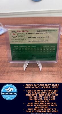 Cheap Sneaks Footwear/Sports Cards Baseball Card Nick Pratto RC 2023 Topps Chrome Platinum Anniversary #54 Kansas City